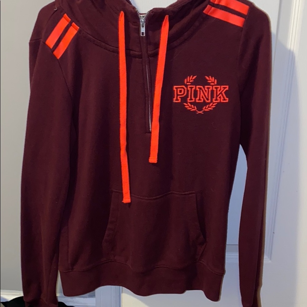 Pink maroon quarter zip